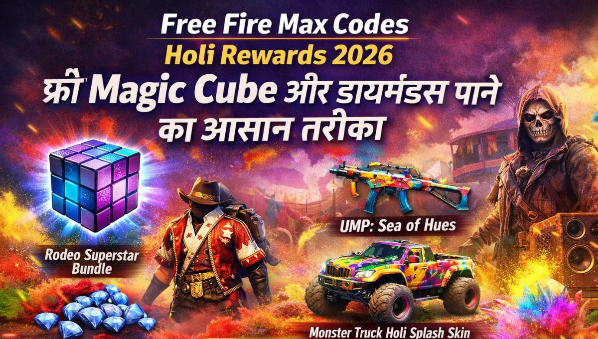 Free Fire Max Codes Holi Rewards 2026