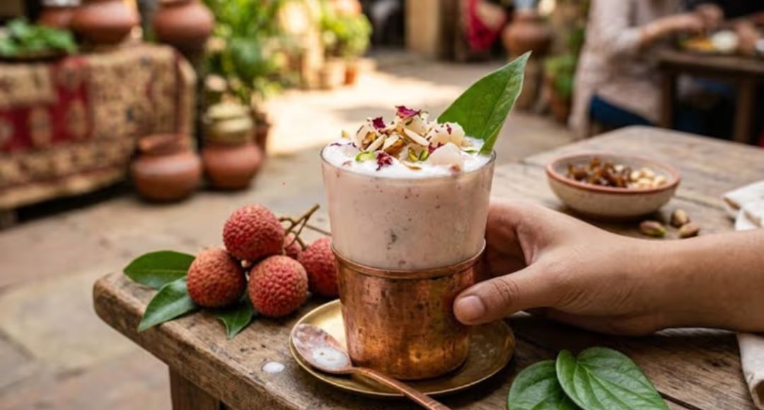 Paan Litchi Lassi Recipe